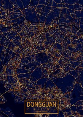 Dongguan Map City At Night