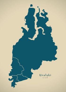 Ural Russia region map