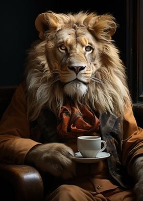 Lion Coffee Mugg