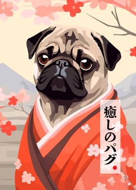 Pug Sakura Japan