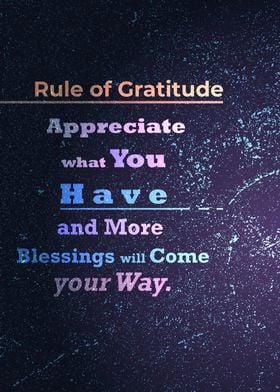 Rule of Gratitude