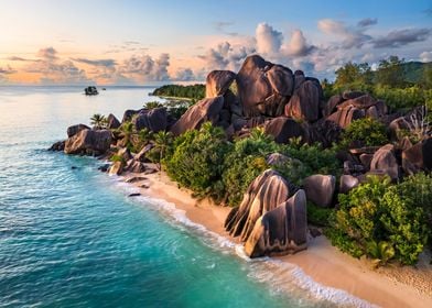 Beach Sunset Seychelles