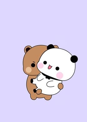 two cute bears animal