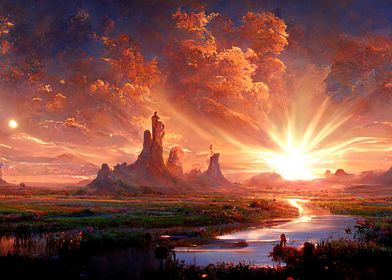 Fantasy Setting Sun