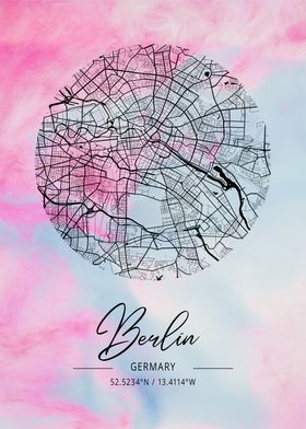 Berlin Beta Watercolor Map