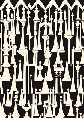 Black and White Chess Art