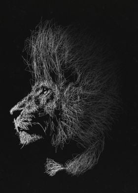 Lion face Art