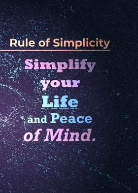 Rule of Simplicity