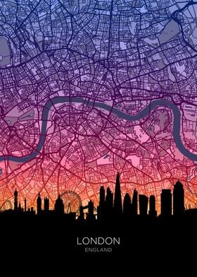 London Skyline Map
