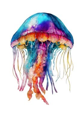 Jellyfish Watercolor Art