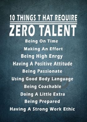 Require Zero Talent 