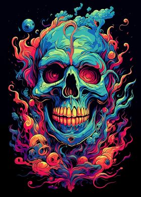 Trip Psychedelic Skull