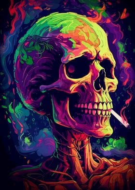 Smoke Psychedelic Skull