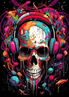 Music Psychedelic Skull