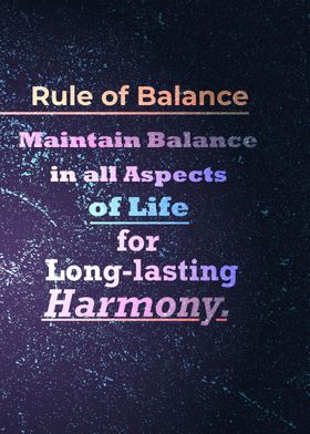 Rule of Balance