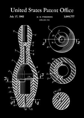 1962 Bowling Pin Patent