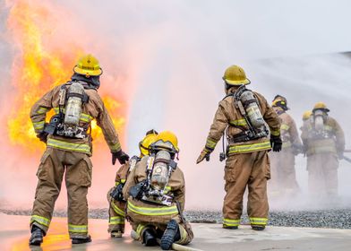 Firemen in Training