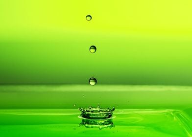 Drops in green