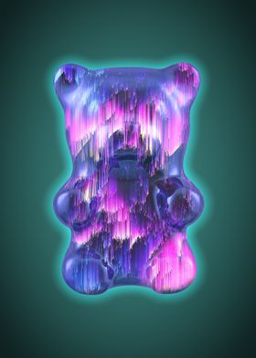 Cartoon Gummy Bear Metal Prints for Sale