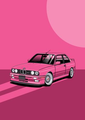 Art Car BMW E30 M3 PINK