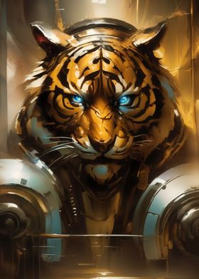 Cyberpunk tiger