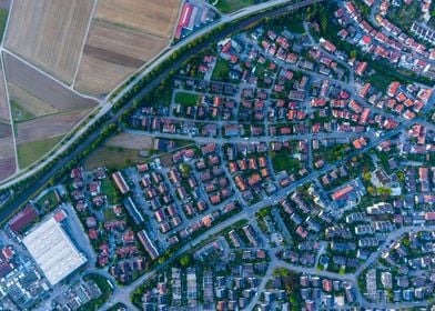 Aerial of Houses