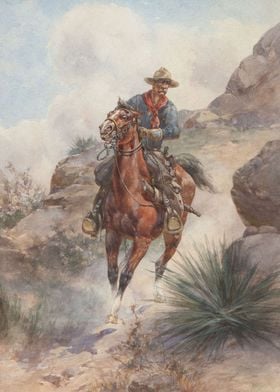 Cowboy On The Horse