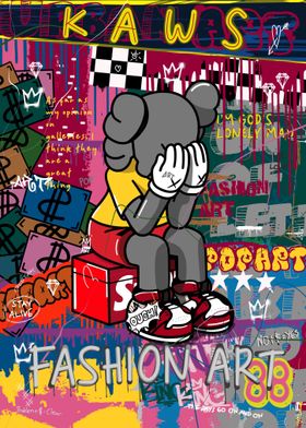 Kaws graffiti style