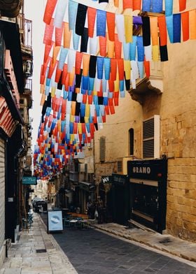 Pennant Lined Narrow Alley