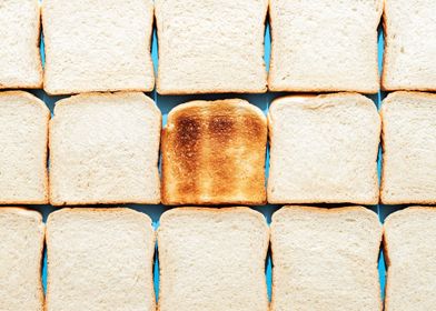 Toasted bread background