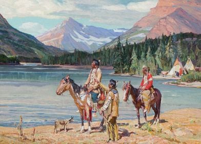 Native Americans At Lake