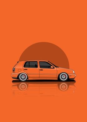 Volkswagen Mk3 Orange