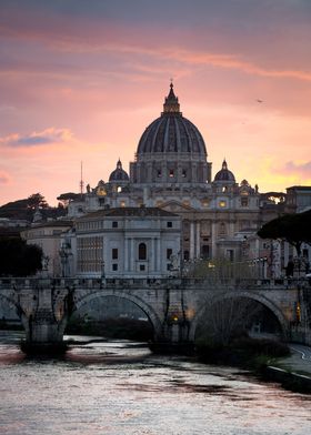 Sunset on the Vatican Rome