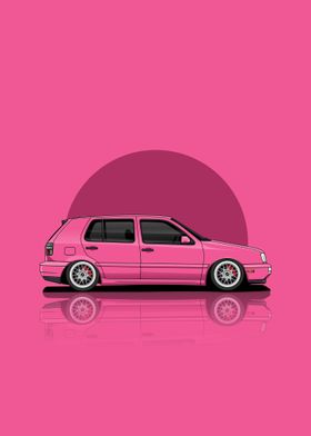 Volkswagen Mk3 Pink