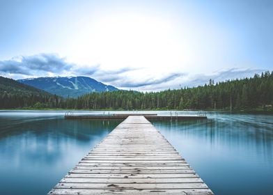 Lake with mountain