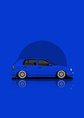 Volkswagen Mk3 Blue