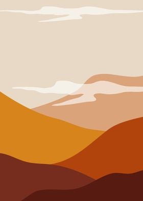 Abstract mountain layers