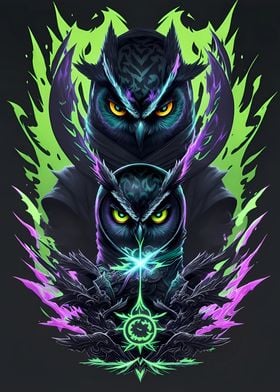 Ninja owl and apprentice