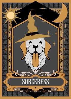 CUTE DOG TAROT CARD