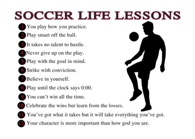 Soccer Life Lessons Poster