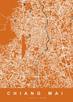 MAP CHIANG MAI  THAILAND