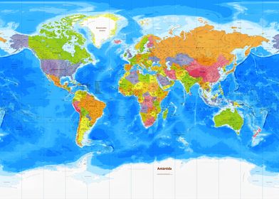 Political world map