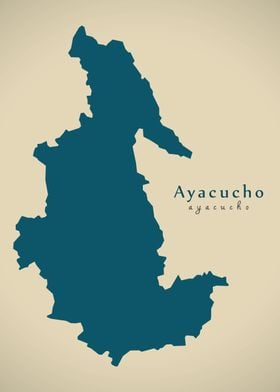 Ayacucho Peru region map