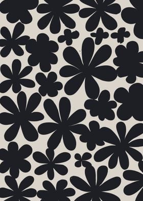 Black Flowers Pattern