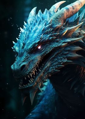 Blue Dragon Head