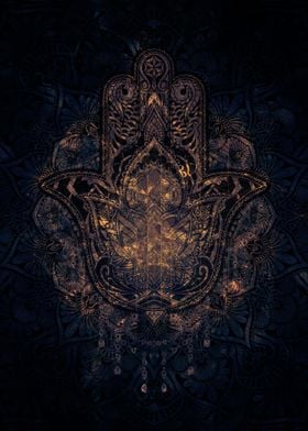 Golden Hamsa Hand