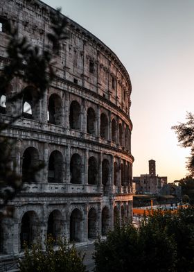 Colosseum during sunset