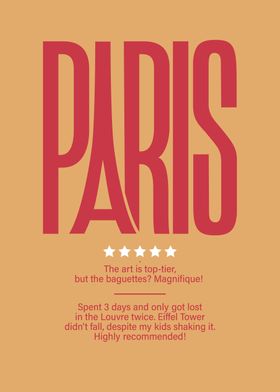 Paris Typography Poster