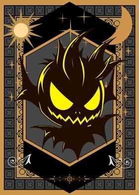 NEON PUMPKIN CARD