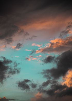  cloudy sky at sunset